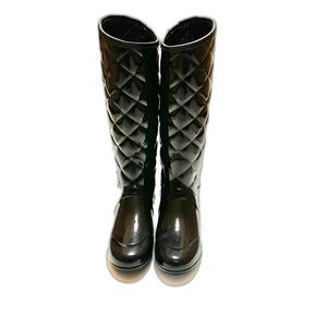 Hunter Black Quilted Winter & Rain Boots